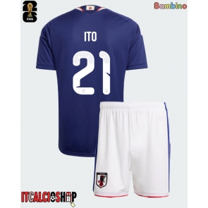 Giappone Hiroki Ito #21 Prima Maglia Bambino Mondiali 2026 Manica Corta (+ Pantaloni corti)